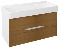 SAPHO - MEDIENA umývadlová skrinka 96x51x48,5cm, biela matná/dub natural (MD102)