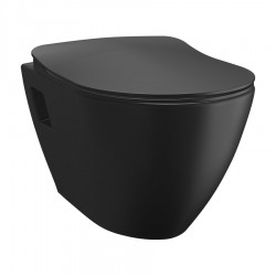 SAPHO - PAULA závesná WC misa, 35,5x50cm, čierna matná (TP325-51SM)