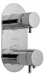 SAPHO - RHAPSODY podomietková sprchová termostatická batéria, 2 výstupy, chróm (5585T)