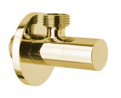 SAPHO - Rohový ventil s rozetou, guľatý, 1/2'x 3/8', zlato (SL017)
