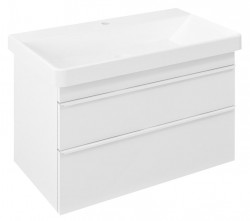 SAPHO - SITIA umývadlová skrinka 75,6x50x44,2cm, 2x zásuvka, biela matná (SI080-3131)