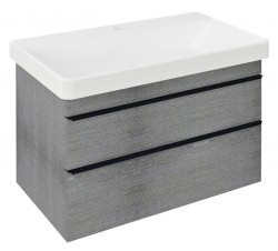 SAPHO - SITIA umývadlová skrinka 75,6x50x44,2cm, 2x zásuvka, dub strieborný (SI080-1111)