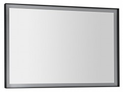 SAPHO - SORT zrkadlo s LED osvetlením 100x70cm, čierna mat (ST100)