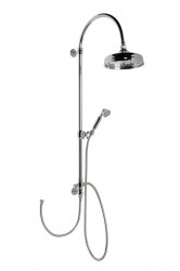 SAPHO - VANITY sprchový stĺp s pripojením na batériu, hlavová a ručná sprcha, chróm (SET061)