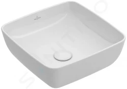 VILLEROY & BOCH - Artis Umývadlo na dosku, 410x410 mm, CeramicPlus, Stone White (417841RW)