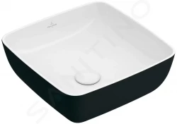 VILLEROY & BOCH - Artis Umývadlo na dosku, 410x410 mm, Coal Black (417841BCT8)