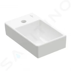 VILLEROY & BOCH - Avento Umývadielko 360x220 mm, bez prepadu, otvor na batériu vľavo, CeramicPlus, Stone White (43003RRW)