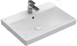 VILLEROY & BOCH - Avento Umývadlo nábytkové 600x470 mm, s prepadom, otvor na batériu, CeramicPlus, Stone White (415860RW)