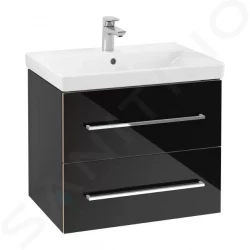 VILLEROY & BOCH - Avento Umývadlová skrinka, 630x514x452 mm, 2 zásuvky, Crystal Black (A89000B3)