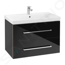 VILLEROY & BOCH - Avento Umývadlová skrinka, 780x514x452 mm, 2 zásuvky, Crystal Black (A89100B3)