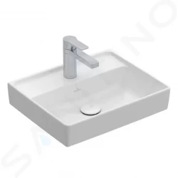 VILLEROY & BOCH - Collaro Umývadielko 450x370 mm, bez prepadu, 1 otvor na batériu, alpská biela (43344601)