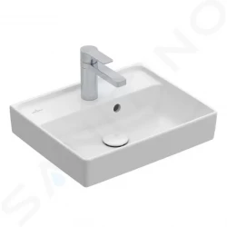 VILLEROY & BOCH - Collaro Umývadielko 450x370 mm, s prepadom, 1 otvor na batériu, alpská biela (43344501)