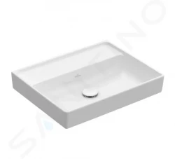 VILLEROY & BOCH - Collaro Umývadlo 550x440 mm, bez prepadu, bez otvoru na batériu, CeramicPlus, Stone White (4A3358RW)