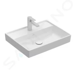 VILLEROY & BOCH - Collaro Umývadlo 550x440 mm, bez prepadu, otvor na batériu, CeramicPlus, alpská biela (4A3356R1)