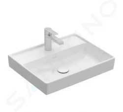 VILLEROY & BOCH - Collaro Umývadlo 600x470 mm, bez prepadu, otvor na batériu, CeramicPlus, alpská biela (4A3361R1)