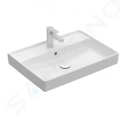 VILLEROY & BOCH - Collaro Umývadlo 650x470 mm, s prepadom, otvor na batériu, CeramicPlus, alpská biela (4A3365R1)