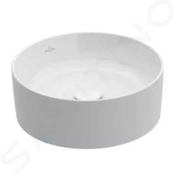 VILLEROY & BOCH - Collaro Umývadlo na dosku, priemer 400 mm, CeramicPlus, alpská biela (4A1840R1)