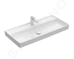 VILLEROY & BOCH - Collaro Umývadlo nábytkové 1000x470 mm, bez prepadu, otvor na batériu, CeramicPlus, alpská biela (4A33A2R1)