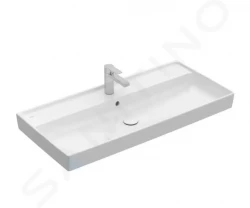 VILLEROY & BOCH - Collaro Umývadlo nábytkové 1000x470 mm, s prepadom, otvor na batériu, CeramicPlus, Stone White (4A33A5RW)