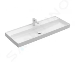 VILLEROY & BOCH - Collaro Umývadlo nábytkové 1200x470 mm, bez prepadu, otvor na batériu, alpská biela (4A33C201)