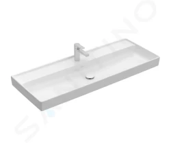 VILLEROY & BOCH - Collaro Umývadlo nábytkové 1200x470 mm, bez prepadu, otvor na batériu, CeramicPlus, alpská biela (4A33C2R1)