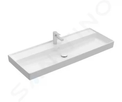 VILLEROY & BOCH - Collaro Umývadlo nábytkové 1200x470 mm, bez prepadu, otvor na batériu, CeramicPlus, Stone White (4A33C2RW)