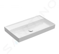 VILLEROY & BOCH - Collaro Umývadlo nábytkové 800x470 mm, bez prepadu, bez otvoru na batériu, CeramicPlus, alpská biela (4A3383R1)