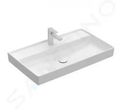 VILLEROY & BOCH - Collaro Umývadlo nábytkové 800x470 mm, bez prepadu, otvor na batériu, CeramicPlus, alpská biela (4A3381R1)