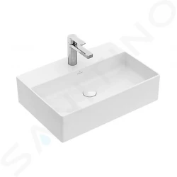 VILLEROY & BOCH - Memento 2.0 Umývadlo na dosku 500x420 mm, bez prepadu, otvor pre batériu, alpská biela (4A075101)