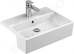 VILLEROY & BOCH - Memento Umývadlo polozápustné 550x425 mm, s prepadom, otvor pre batériu, alpská biela (41335501)