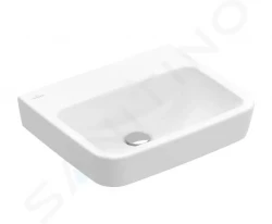 VILLEROY & BOCH - O.novo Umývadielko 500x370 mm, bez prepadu, bez otvoru na batériu, CeramicPlus, alpská biela (434453R1)