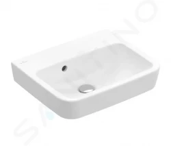 VILLEROY & BOCH - O.novo Umývadielko 500x370 mm, s prepadom, bez otvoru na batériu, CeramicPlus, alpská biela (434452R1)