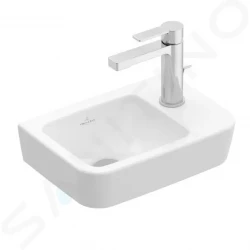 VILLEROY & BOCH - O.novo Umývadielko Compact 360x250 mm, bez prepadu, 1 otvor na batériu vpravo, alpská biela (43433701)