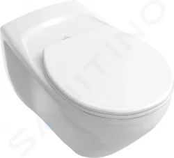 VILLEROY & BOCH - O.novo WC sedadlo s poklopom, biele – sedadlo, s tyčovým závesom (88246101)