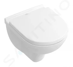 VILLEROY & BOCH - O.novo Závesné WC Compact, so sedadlom SoftClosing, alpská biela (5688H101)