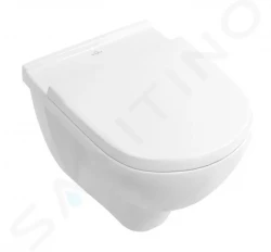 VILLEROY & BOCH - O.novo Závesné WC s doskou SoftClosing, DirectFlush, CeramicPlus, alpská biela (5660HRR1)