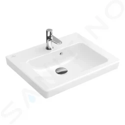 VILLEROY & BOCH - Subway 2.0 Umývadielko, 450x370 mm, s prepadom a otvorom na batériu, CeramicPlus, biela (731545R1)