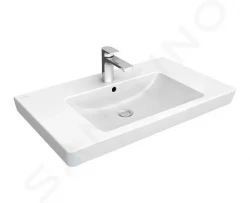 VILLEROY & BOCH - Subway 2.0 Umývadlo 800x470 mm, s prepadom, otvor na batériu, CeramicPlus, alpská biela (71758GR1)