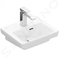 VILLEROY & BOCH - Subway 3.0 Umývadielko nábytkové 370x305 mm, s prepadom, otvor na batériu, alpská biela (43703701)