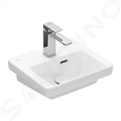 VILLEROY & BOCH - Subway 3.0 Umývadielko nábytkové 370x305 mm, s prepadom, otvor na batériu, CeramicPlus, alpská biela (437037R1)