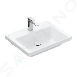 VILLEROY & BOCH - Subway 3.0 Umývadlo 600x470 mm, bez prepadu, otvor na batériu, alpská biela (4A706101)