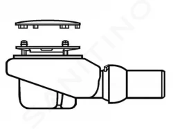VILLEROY & BOCH - Subway Infinity Odtoková súprava Tempoplex Plus Compact 90 mm, matný chróm (92260069)