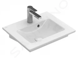 VILLEROY & BOCH - Venticello Umývadielko 500x420 mm, s prepadom, 1 otvor na batériu, alpská biela (41245001)