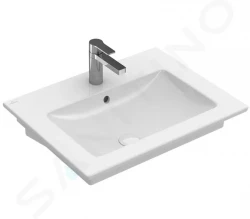 VILLEROY & BOCH - Venticello Umývadlo 600x500 mm, s prepadom, otvor na batériu, CeramicPlus, alpská biela (412460R1)