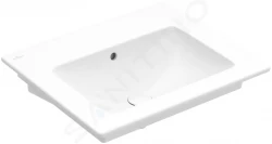 VILLEROY & BOCH - Venticello Umývadlo 650x500 mm, s prepadom, bez otvoru na batériu, alpská biela (41246701)