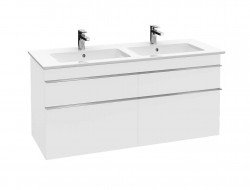 VILLEROY & BOCH - Venticello Umývadlová skrinka, 125x59x50 cm, 4 zásuvky, Glosy White (A93001DH)