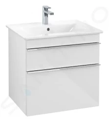 VILLEROY & BOCH - Venticello Umývadlová skrinka, 603x590x502 mm, 2 zásuvky, Glosy White (A92401DH)